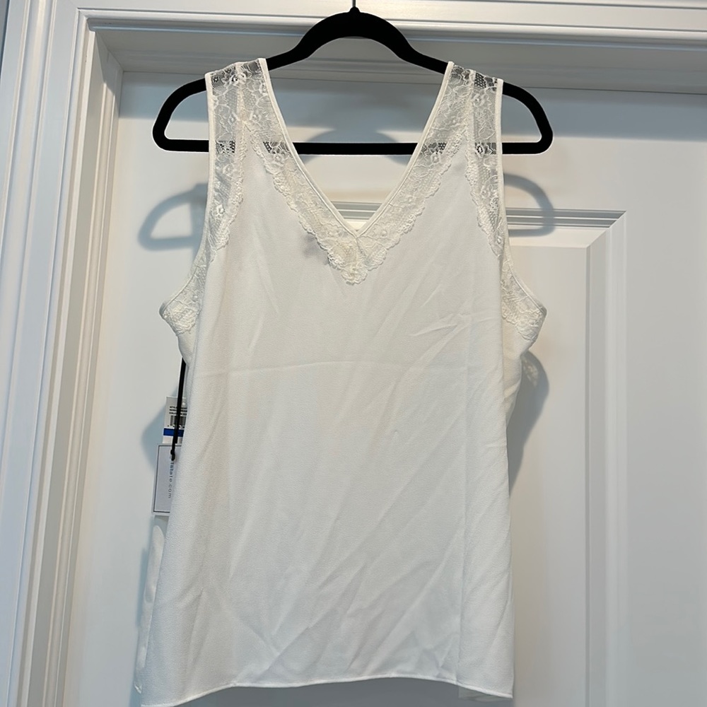 New with tags 1 State lace trim v neck blouse